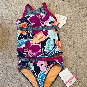 Athleta girl Floral Kids Swim Set